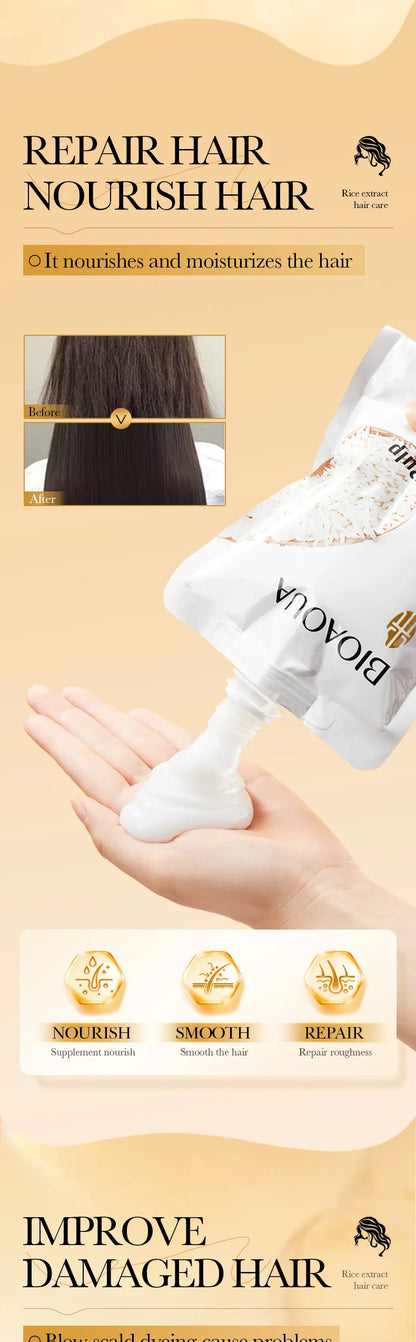 10/30/50/100/400g Magical Keratin Hair Mask 5 Seconds Repair Damaged Frizzy Hair Soft Smooth Shiny Rice Moisturizing Hair Care