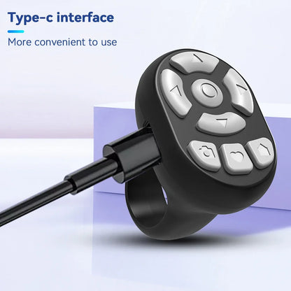 Multi-function Bluetooth Ring Remote Control Portable Fingertip Selfie Video Controller Automatic Page Turner Browsing For Phone