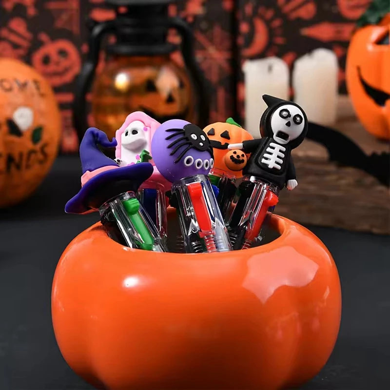 5-30Pcs Halloween Themed Ballpoint Pen Bulk for Kids Halloween Party Favors Gift School Prize Goodie Bag Stuffers Four-color