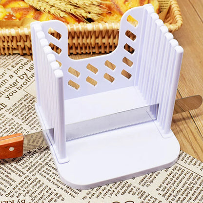 Toast Bread Slicer Stand Adjustable Plastic Bread Cutting Tools DIY Foldable Toast Loaf Slicing Machine Kitchen Bread Gadgets