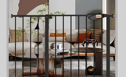 UBRAVOO Baby Gate for Doors and Stairs, Height 100 cm, Safety Pet Gate,  Automatic Closure, Triple Locking