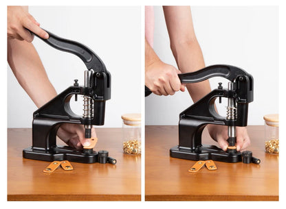 WUTA Manual Button Installation Tool Mute Punching Mushroom Rivets, Eyelet Hand Pressing (without /with Machine) DIY Craft Tools