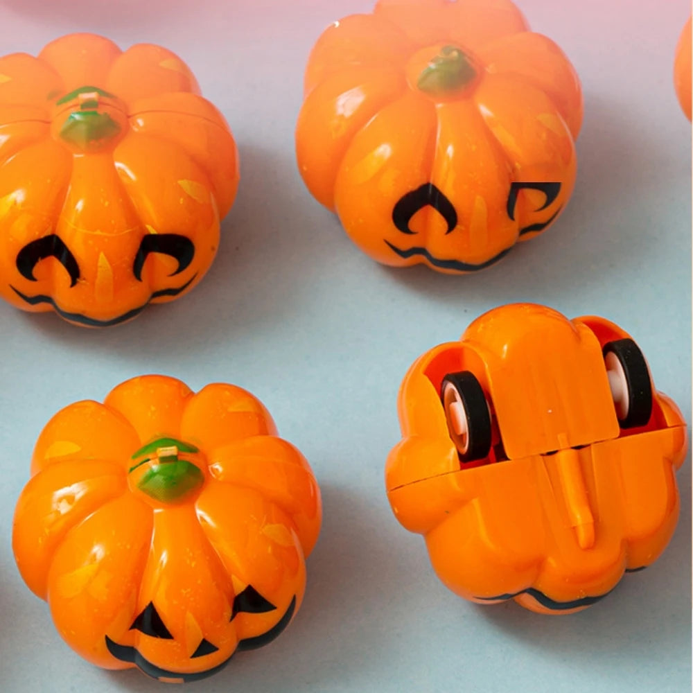 12/24 Pcs Pumpkin Cartoon Car for Halloween Ghost Festival Carnival Party Kindergarten School Gift Gift Bag Treasure Box Filler