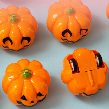 12/24 Pcs Pumpkin Cartoon Car for Halloween Ghost Festival Carnival Party Kindergarten School Gift Gift Bag Treasure Box Filler