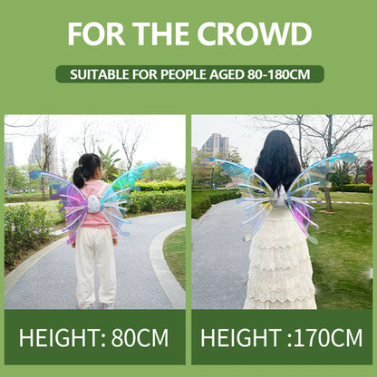 Halloween Children Electric Butterfly Wings Elf Wings Costume Magic Led bats Wing Cosplay Dress Up for Kids Cats Dogs