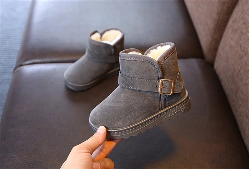 Kids Winter Slippers - Luxury Fur Lined Non-Slip Indoor Boots for Boys & Girls