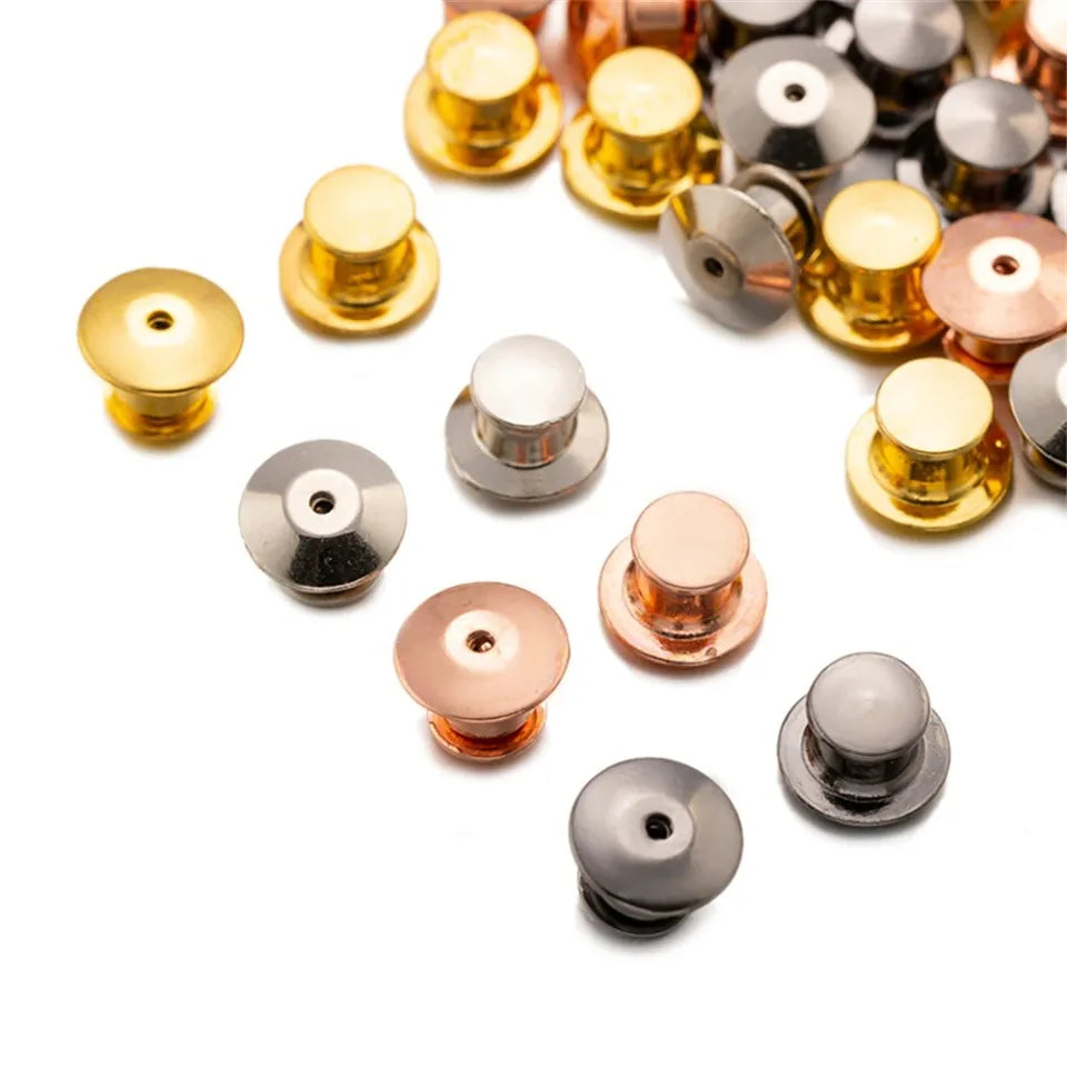 10/30/50pcs Safety Brooch Lock Metal Pins Back Keeper Caps Clasps for DIY Jewelry Making Accessories Findings Supplies Crafts