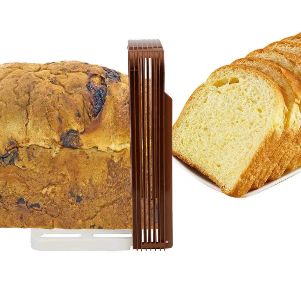 Toast Bread Slicer Stand Foldable Loaf Cutter Rack Baking Tool Cutting Guide Plastic Slicing Tool