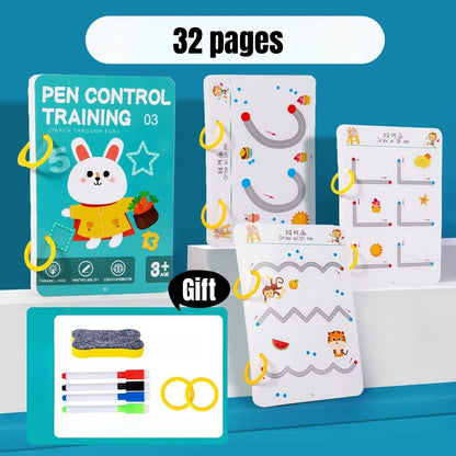 Magical Tracing Workbook Montessori Pen Control Training Books Reusable Magic Practice Copybook Children Drawing Education Toys