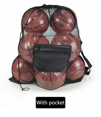 Loogdeel Football Basketball Ball Pack Double Shoulder Storage Pouch Shoulder Net Pocket Bag Training Sports Equipment Bag