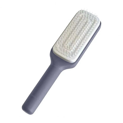 Large Massage Comb One-Key Self Cleaning Hair Brush Anti-static Scalp Massage Hair Comb Women Hairdressing Telescopic Comb