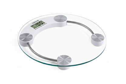 Transparent 180 kg Tempered Glass Body Eco-Friendly Durable Non-Slip Adjustable Bathroom Weighing Scale High Strain Gauge Sensor