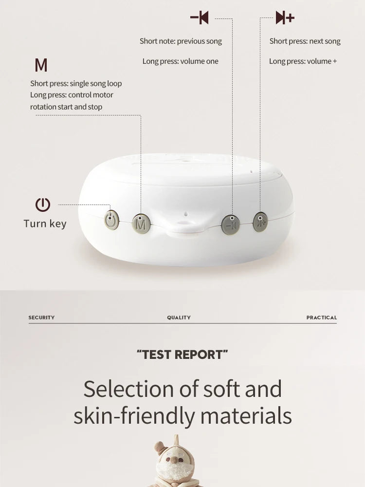 Banshili Music Bed Bell Baby Mobile Cute Cartoon Soothing Boys and Girls Toys Baby Mobile for Crib Baby