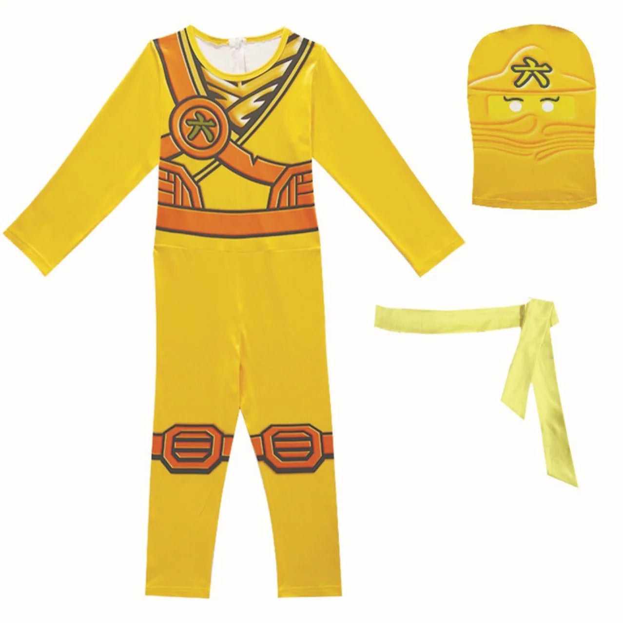 Leg Ninja Cosplay Superhero Jumpsuit Kids Anime Ninja Costume Fancy Party Dress Carnival Halloween Costume with Toy Fork