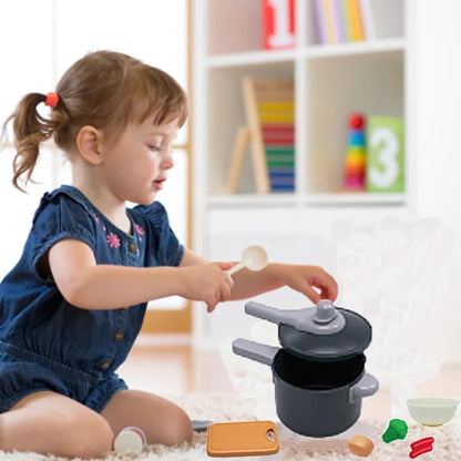 Kids Kitchen Toys Set 59/69 PCS Play Kitchen Accessories Kit with Play Pots Pans Pretend Food Cooking Toy Toddler Girls Boy Gift
