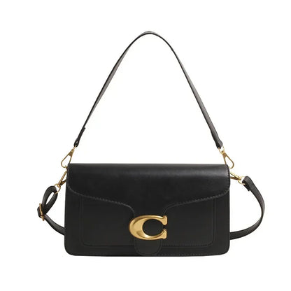 New Women's High-End Pure Color Simple Square Bag Multi-Layer Commuting Single Shoulder Bag Neutral Minimalist Style