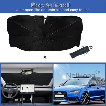 Car Umbrella Windscreen Sun Shade Sunshade UV Heat Reflective Visor Front Cover