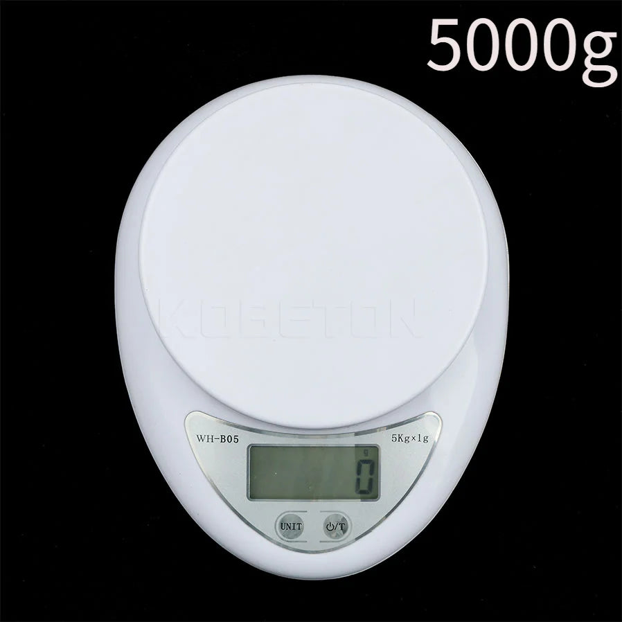 5kg Digital Kitchen Scale - Portable LED Food Weight Scale with 1g Precision for Baking & Cooking
