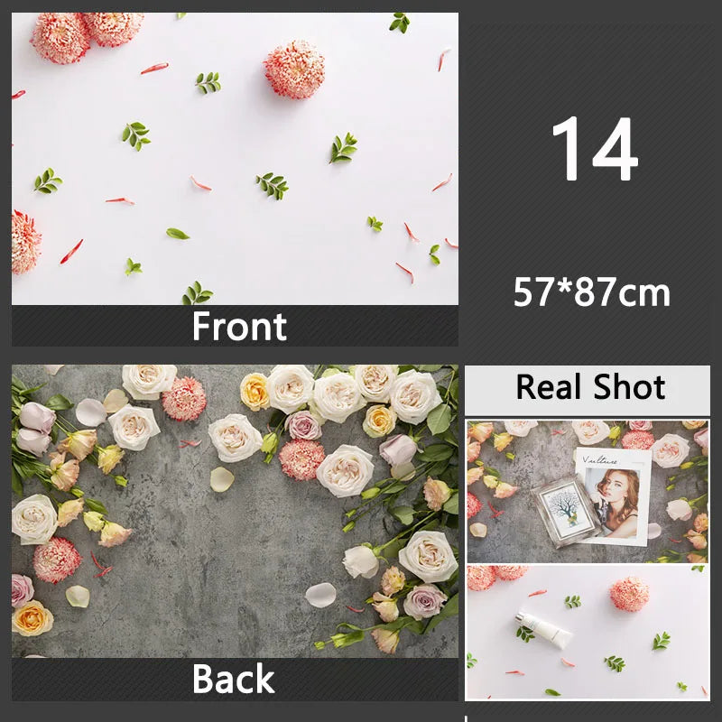 3D Double Sided Photography Backdrops 57*87cm Photos Background Props Product Food Photo Decoration Accessories Wallpaper