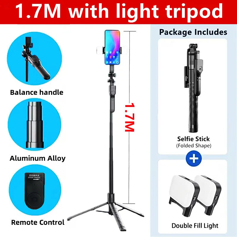 FGCLSY 2023 New K28 Wireless Bluetooth Selfie Stick Tripod With Remote Shutter For Live Broadcasting Smartphone holder Monopod