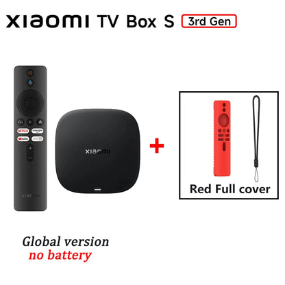 Global Version Xiaomi TV Box S 3rd Gen 4K Ultra HD Wifi 6 Bluetooth 5.2 32GB ROM Google TV Google Assistant Smart Media Player