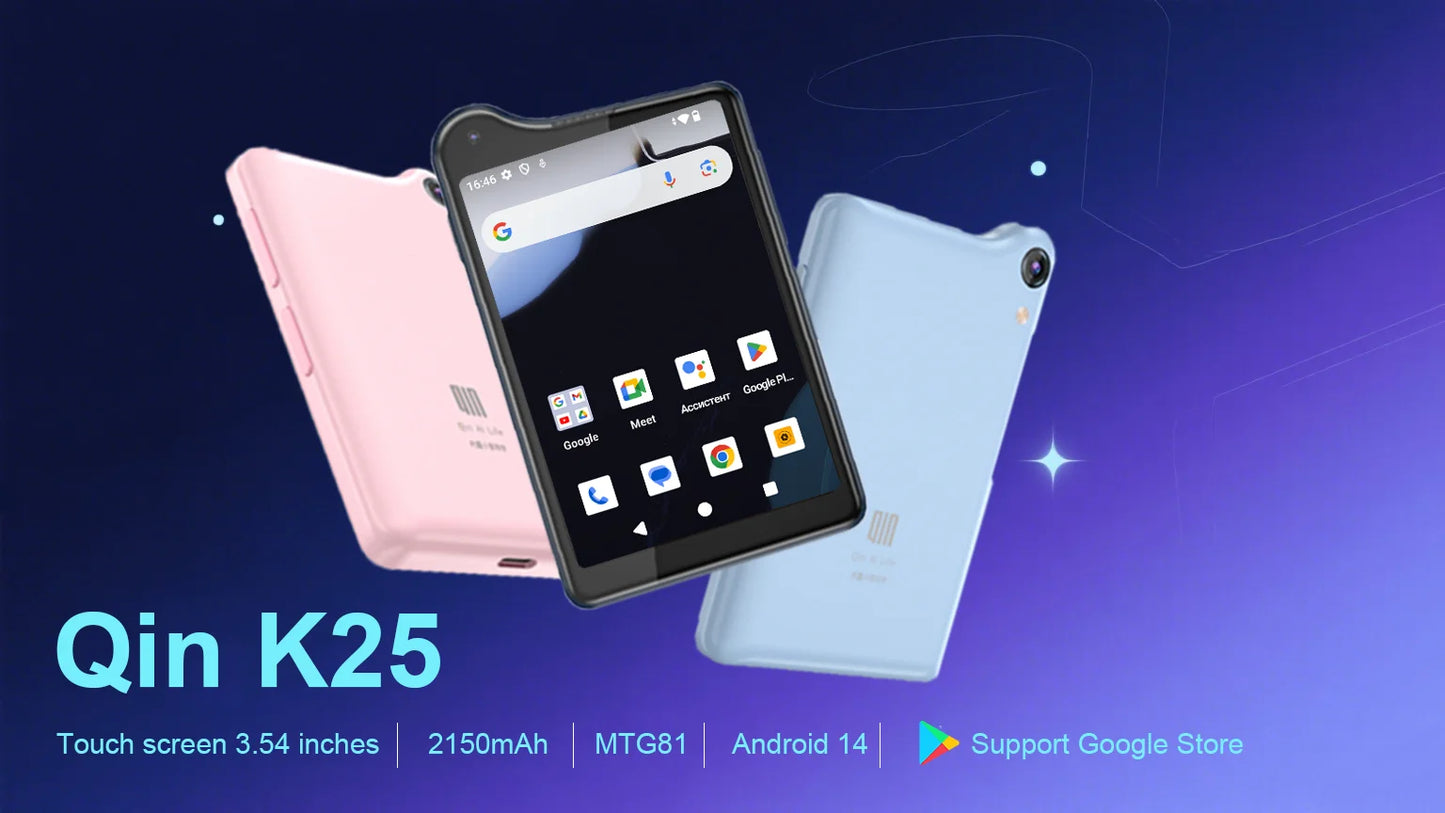 New Qin F22 Pro Smart Touch ScreenPhone Wifi 5G+3.5 Inch 4GB 64GB Add Google Store Android QinGlobal Version Mobile Phone