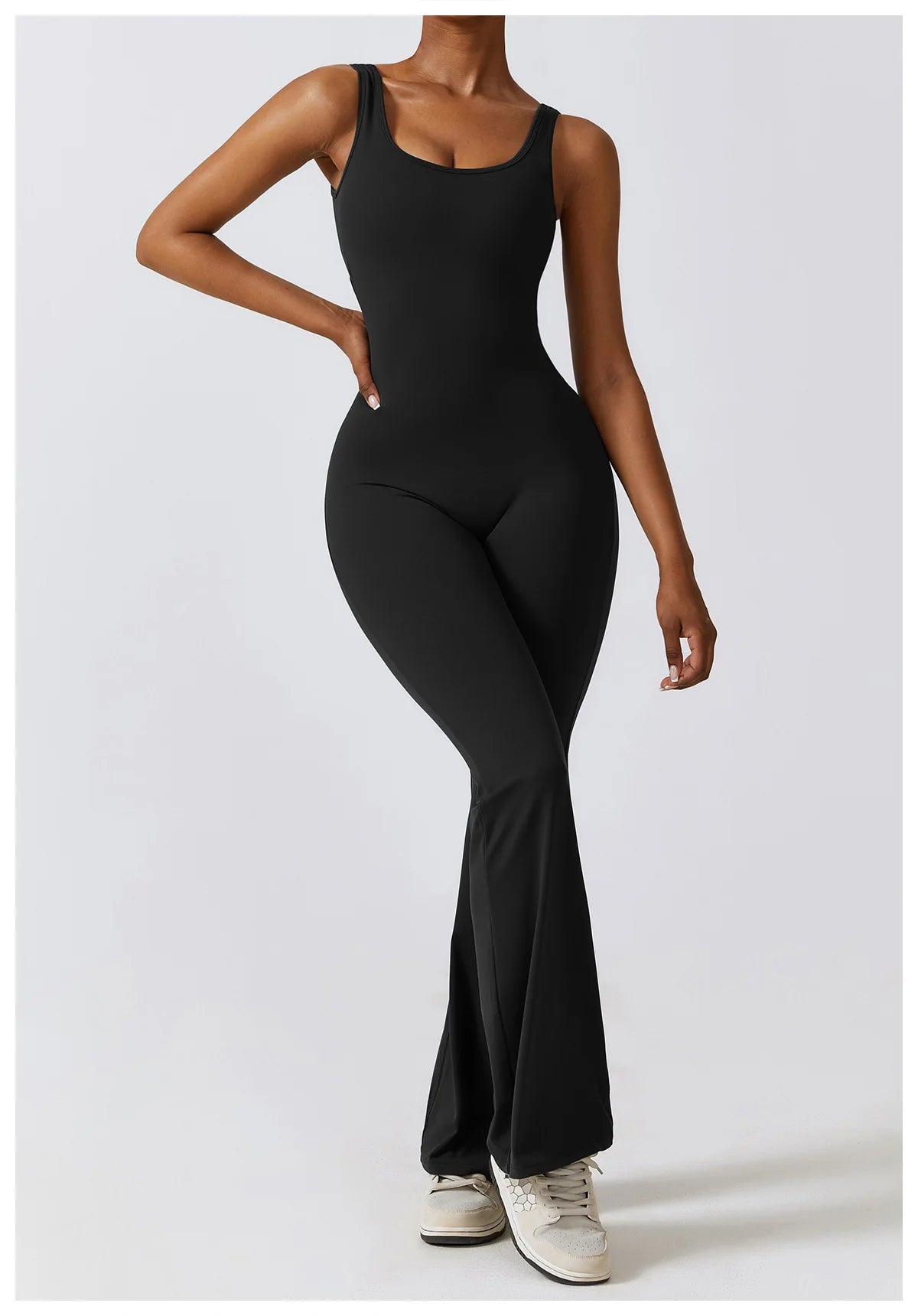 Women's Sexy Yoga Jumpsuit - One Piece Workout Tracksuit with Push Up Support