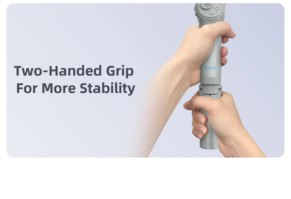 TOKQI M01 3-Axis Anti-Shake Handheld Gimbal Phone Stabilizer Foldable Holder Selfie Tripod with Fill Light for iPhone Smartphone