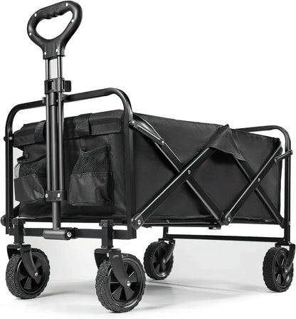 Beach Trolley on Wheels, Foldable Camping Trolley Cart Folding Collapsible Festival Trolley for Camping Garden Picnic Outdoor
