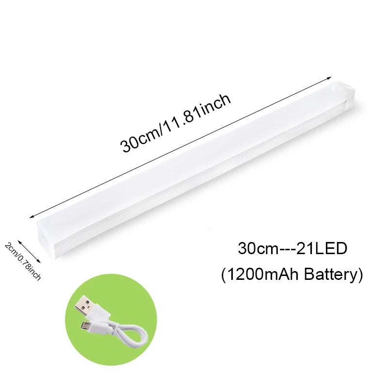 LEDs Under Cabinet Night Light USB Rechargeable Motion Sensor Closet Light Kitchen Bedroom Lighting Kitchen Wall Lamp