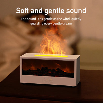 Fireplace Air Humidifier Dynamic Flame Essential Oil Diffuser 150ml Aromatherapy Diffuser with Timer Cool Mist Humidifier