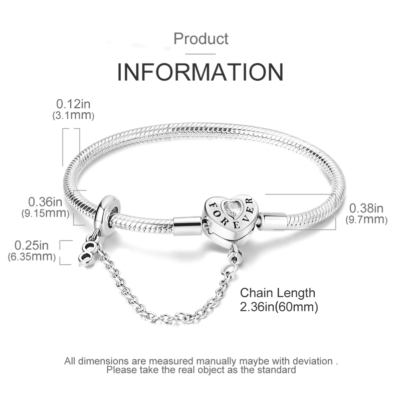 925 Sterling Silver Charm Bracelet - Leaf, Clover, Butterfly & Heart Design | 17-20cm Adjustable