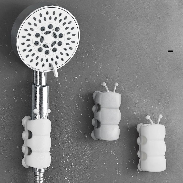 Saugnapfhalterung, Silikon-Duschkopfhalter, wiederverwendbar, abnehmbar, Wandregal mit fester Basis für Badezimmeraccessoires