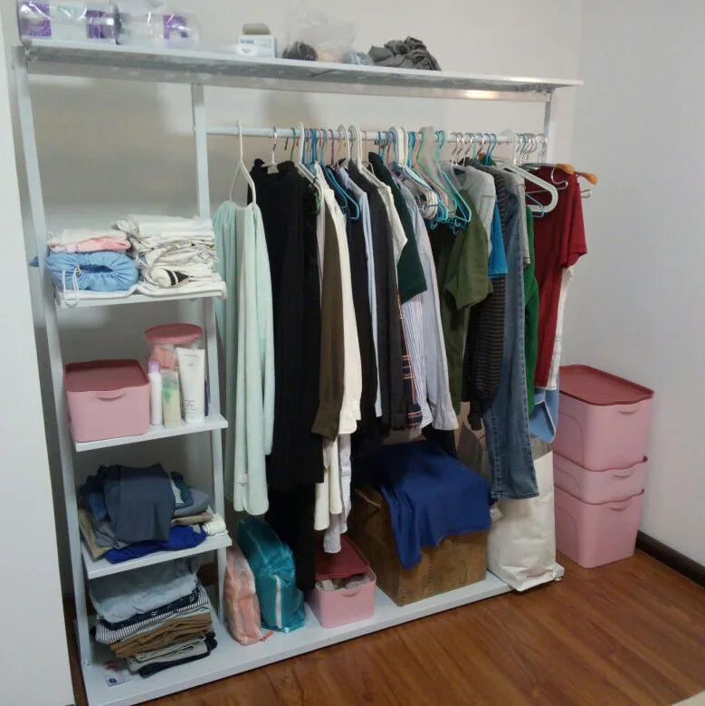 Lightweight Indoor Clothes Hanger Modern Movable Rail Storage Clothes Hanger Drying Space Saving Kledinghangers Home Furniture