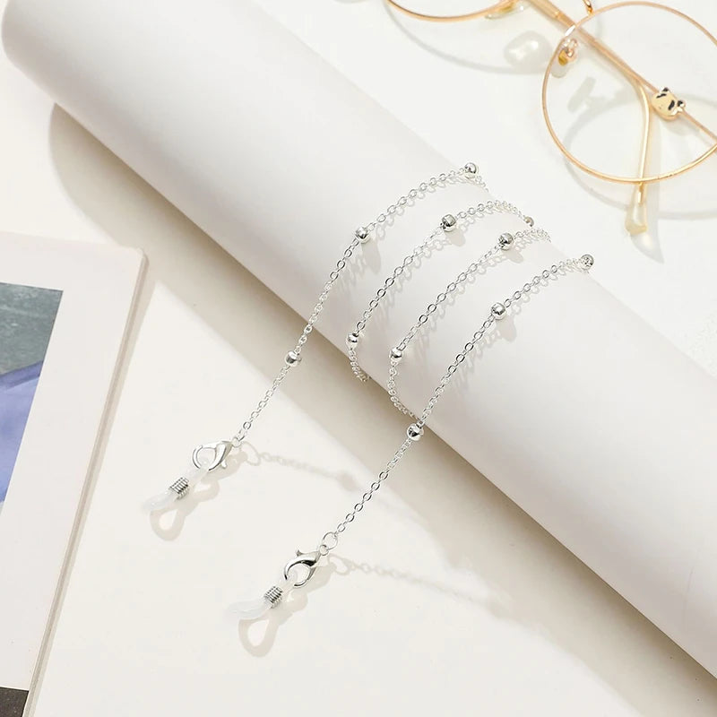 Sunglasses Masking Chains For Women Acrylic Pearl Crystal Eyeglasses Chains Lanyard Glass New Fashion Jewelry Wholesale