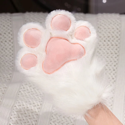 Cute 2D Cat Claw Plush Fursuit Kawaii Furry Cosplay Cat Claw Gloves Wings Cat Shoes Furry Boots Anime Party Cosplay Costume