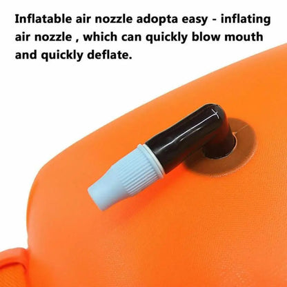 Inflatable Open Swimming Buoy Tow Lightweight Swimming Air Bag Storage With Waist Belt Water Sport Swimming Storage Float Tools
