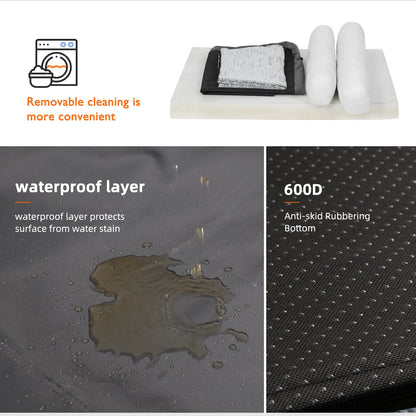 BigngoPaw Heavy Duty Dog Bed for Large Medium Super Soft L-shape Pet Calming Bed Chaise Sofa Kennel Mat w/ Removable Plush Cover