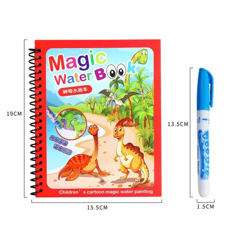 Drawing Coloring Books for Kids Magic Water Book with Pen 2 To 4 Years Old Children Learning  Education Toy Baby Montessori Toys