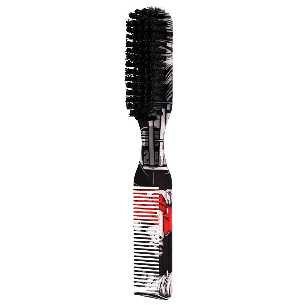 Barbershop Double Sided Brush Professional Face Neck Broken Hair Cleaning Brush Men Beard Styling Comb Salon Home Tools Supplies