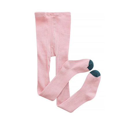 Baby Tights for Girl Spring Autumn Stockings Children Warm Pantyhose Kids Cotton Pants Candy Color Ribbed Girl Trousers 0-8 Year
