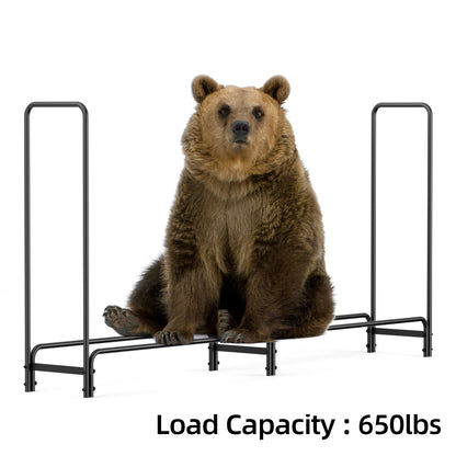 Heavy Duty Firewood Log Rack, Long Large Storage Holder, Wood Stackers, Garden Indoor, 91.6”