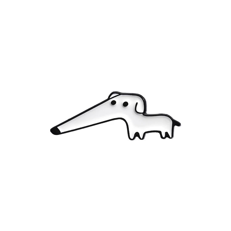 Cute Proboscis Dog Enamel Pins Custom Let Me Do It For You Brooch Lapel Badges Cartoon Animal Pet Jewelry Gift For Dog Lovers
