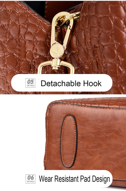 Famous Brand Ladies HandBags High Quality Crocodile Stripe Three Main Bags Designer Crossbody Shoulder Bag For Womens Tote Bag