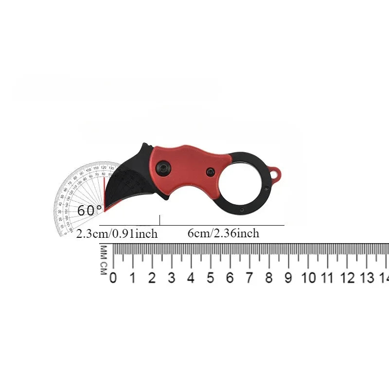 2024 New Outdoor Folding Knife EDC Key Fox Claw  Box Cutter Necklace Knife Camping Portable Self-defense Pocket Knife