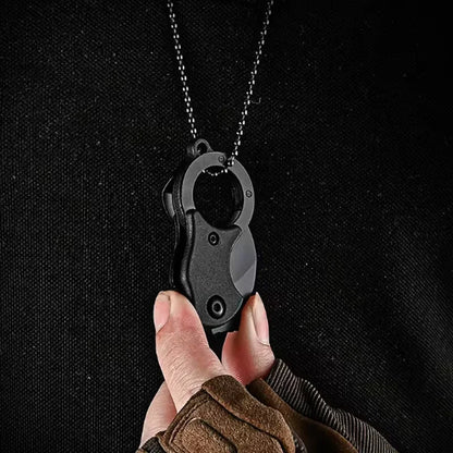 2024 New Outdoor Folding Knife EDC Key Fox Claw  Box Cutter Necklace Knife Camping Portable Self-defense Pocket Knife