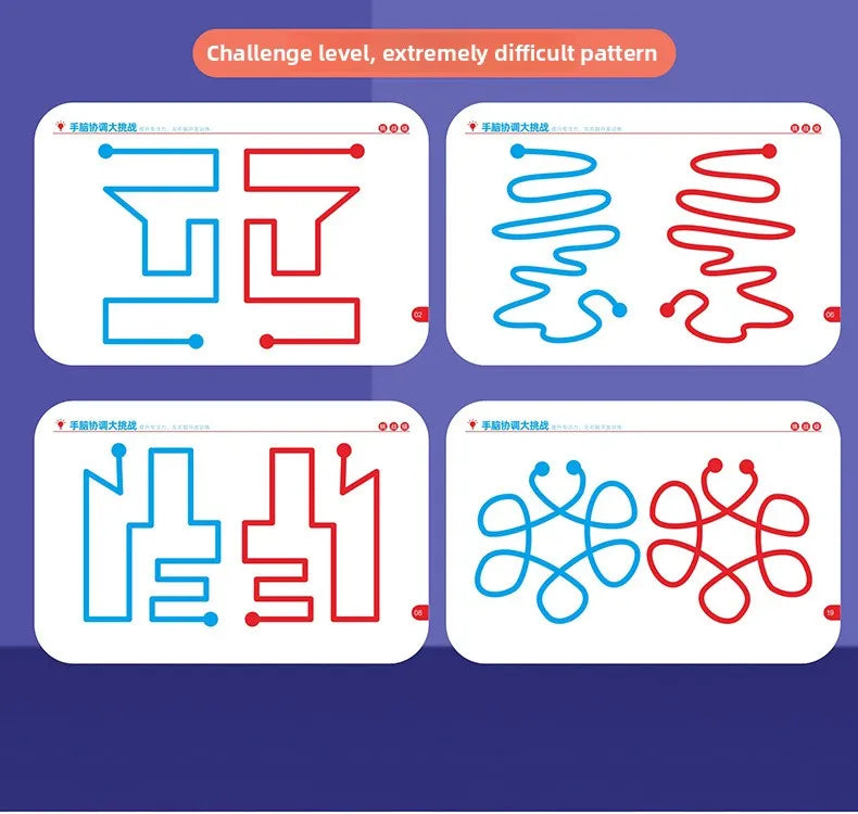 Hand-Brain Coordination Action Practice Development Set Used for Overall Brain Balance Attention Improvement Tool
