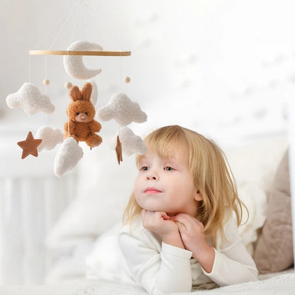 Baby Crib Mobile Bed Bell Toys Musical Rattle Educational Toys Bed Bell Newborn Mobile Bed Bell Bracket Baby Hanging Toys Holder