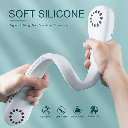 Portable Mini Neck Hanging Fan USB Rechargeable Wearable for Outdoor Sports Running Travel No Blades Summer Cool Hvac tools
