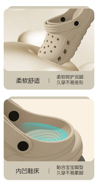 Cartoon Charms Cross Clogs Eva Soft Summer House Slippers Women's Sandals Slipper Man Shoes Kids Indoor Slipper